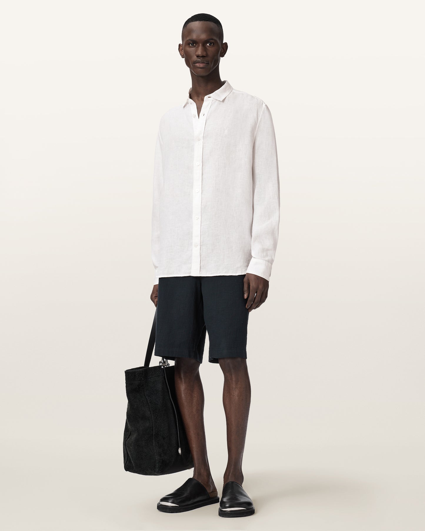 White Color Loom LS Shirt from AllSaints