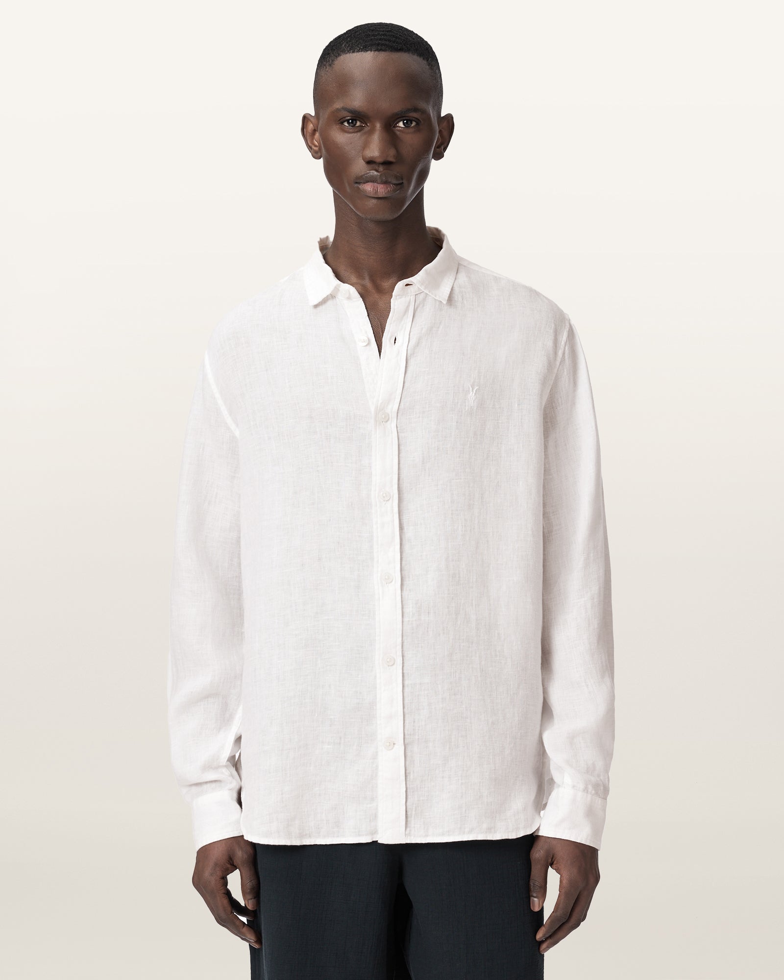 White Color Loom LS Shirt from AllSaints