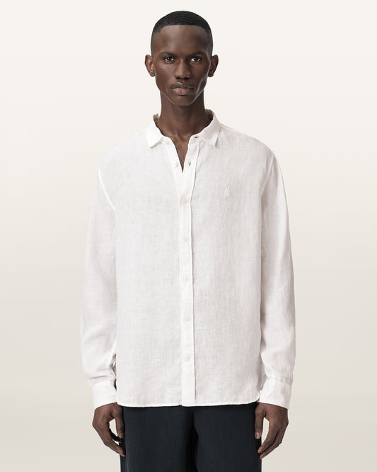 White Color Loom LS Shirt from AllSaints