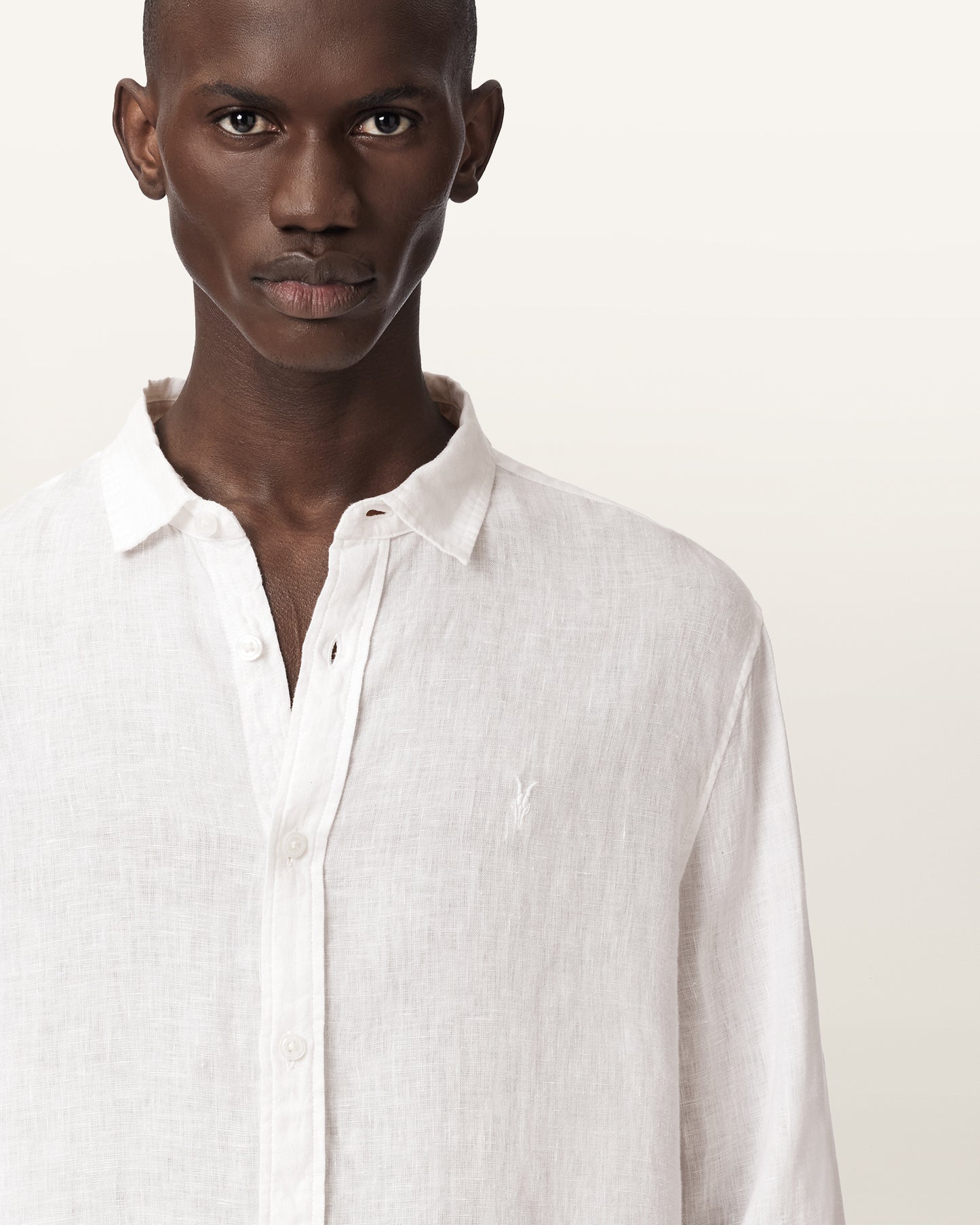 White Color Loom LS Shirt from AllSaints