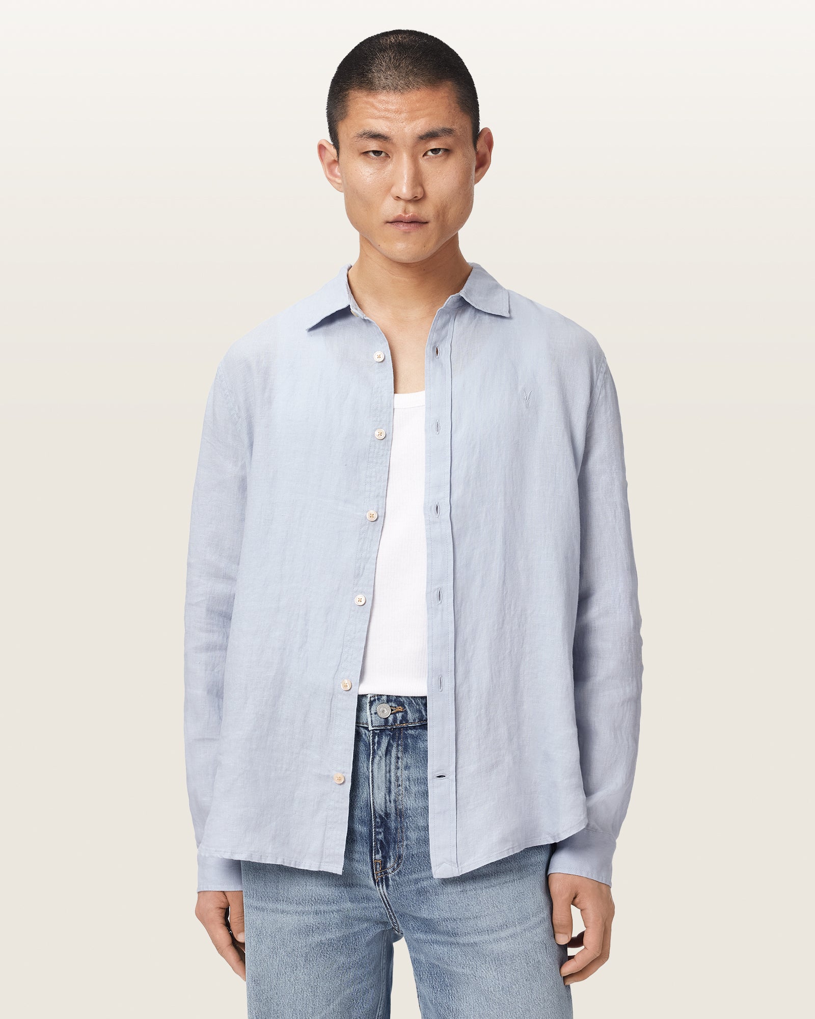 VILLA BLUE Color Loom LS Shirt from AllSaints