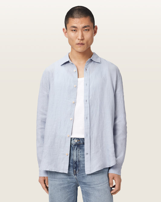 VILLA BLUE Color Loom LS Shirt from AllSaints