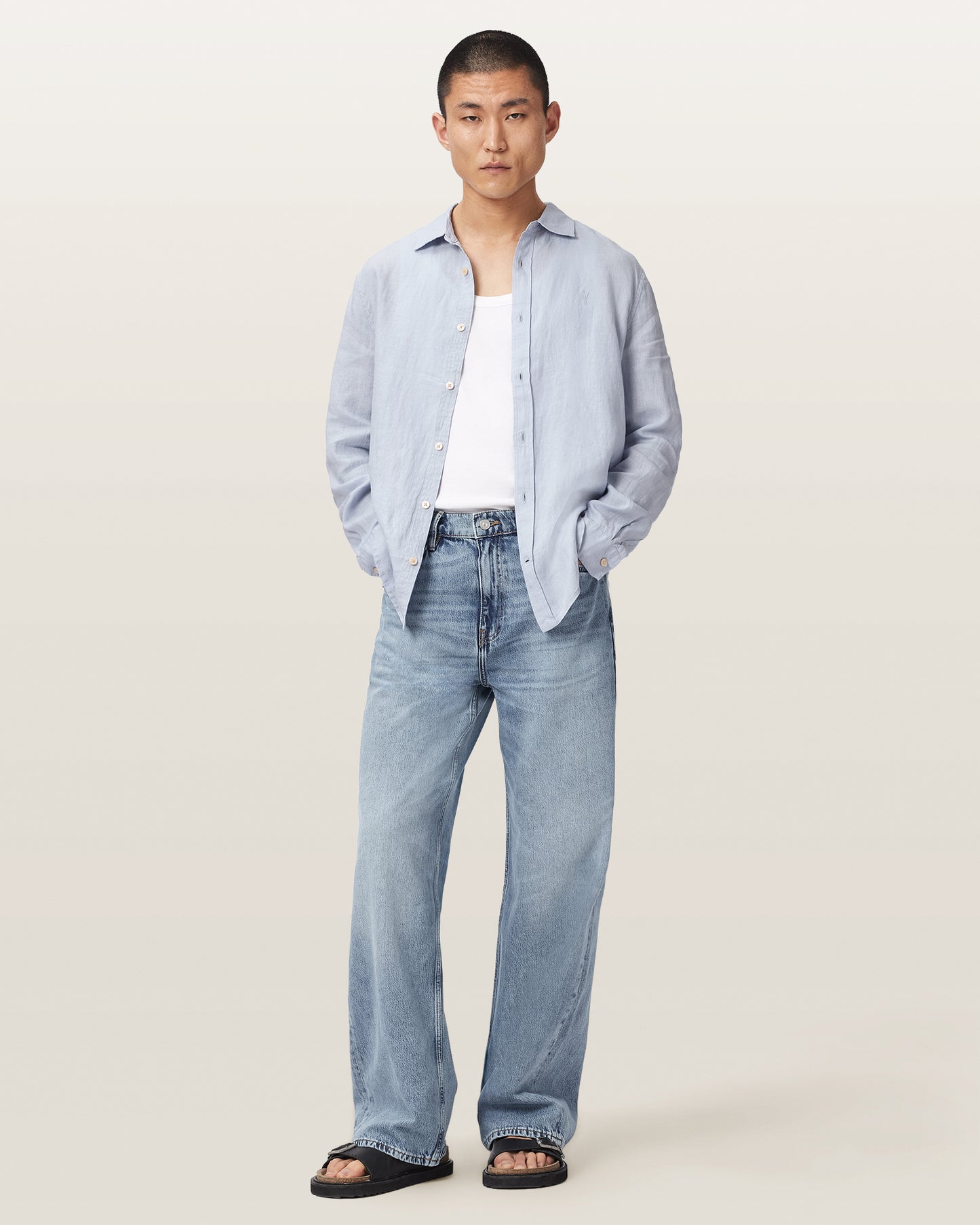 VILLA BLUE Color Loom LS Shirt from AllSaints