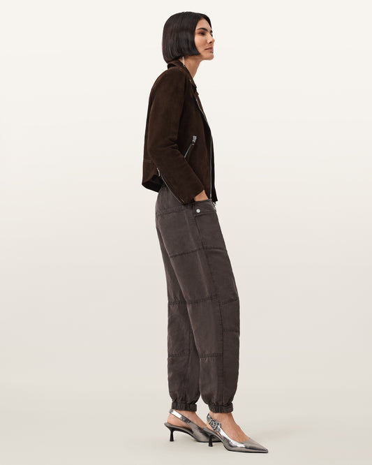 Dark Brown Color Val Tencel Trouser from AllSaints