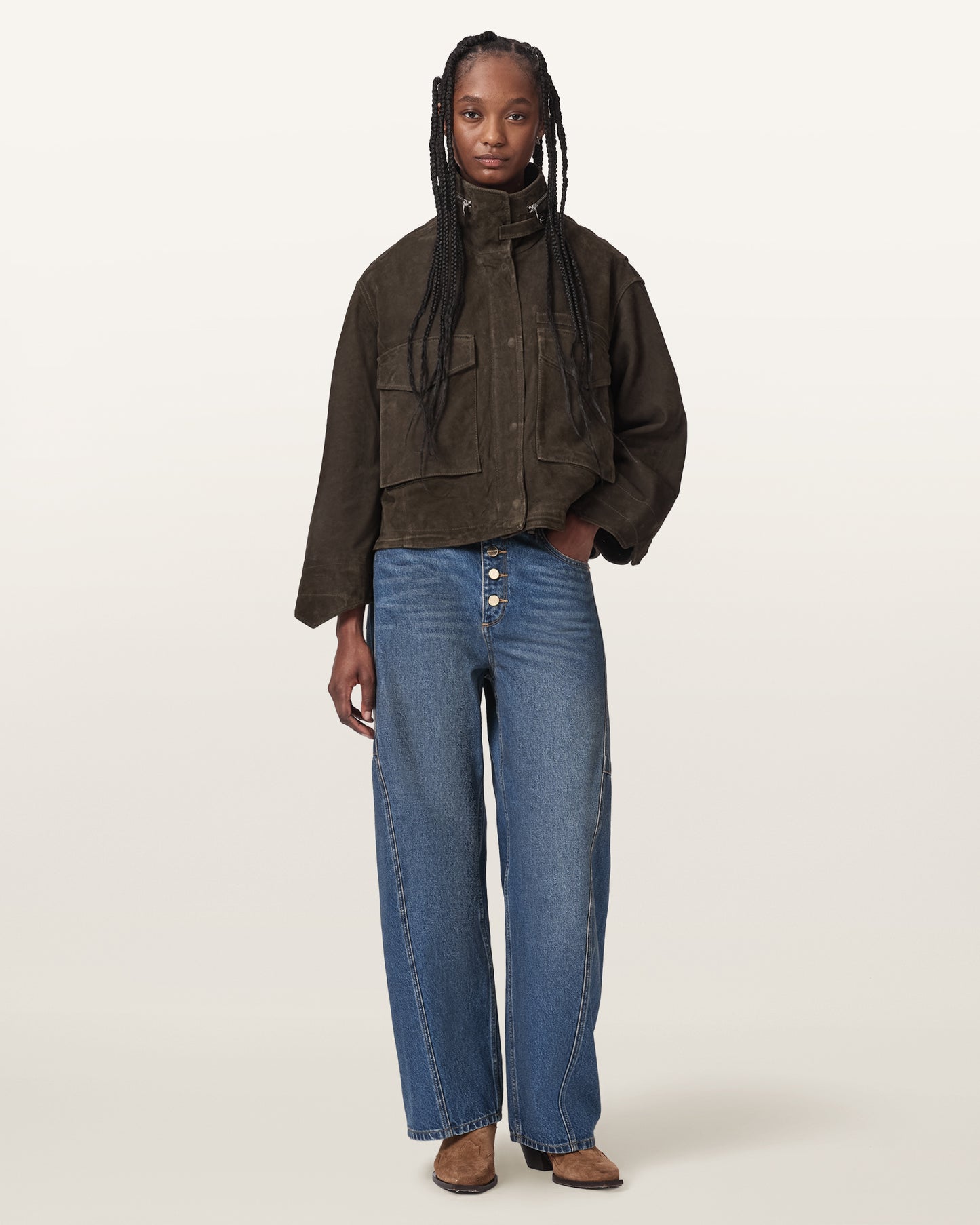 TINTED INDIGO Color Carter Button Jean from AllSaints