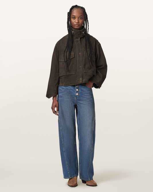 TINTED INDIGO Color Carter Button Jean from AllSaints
