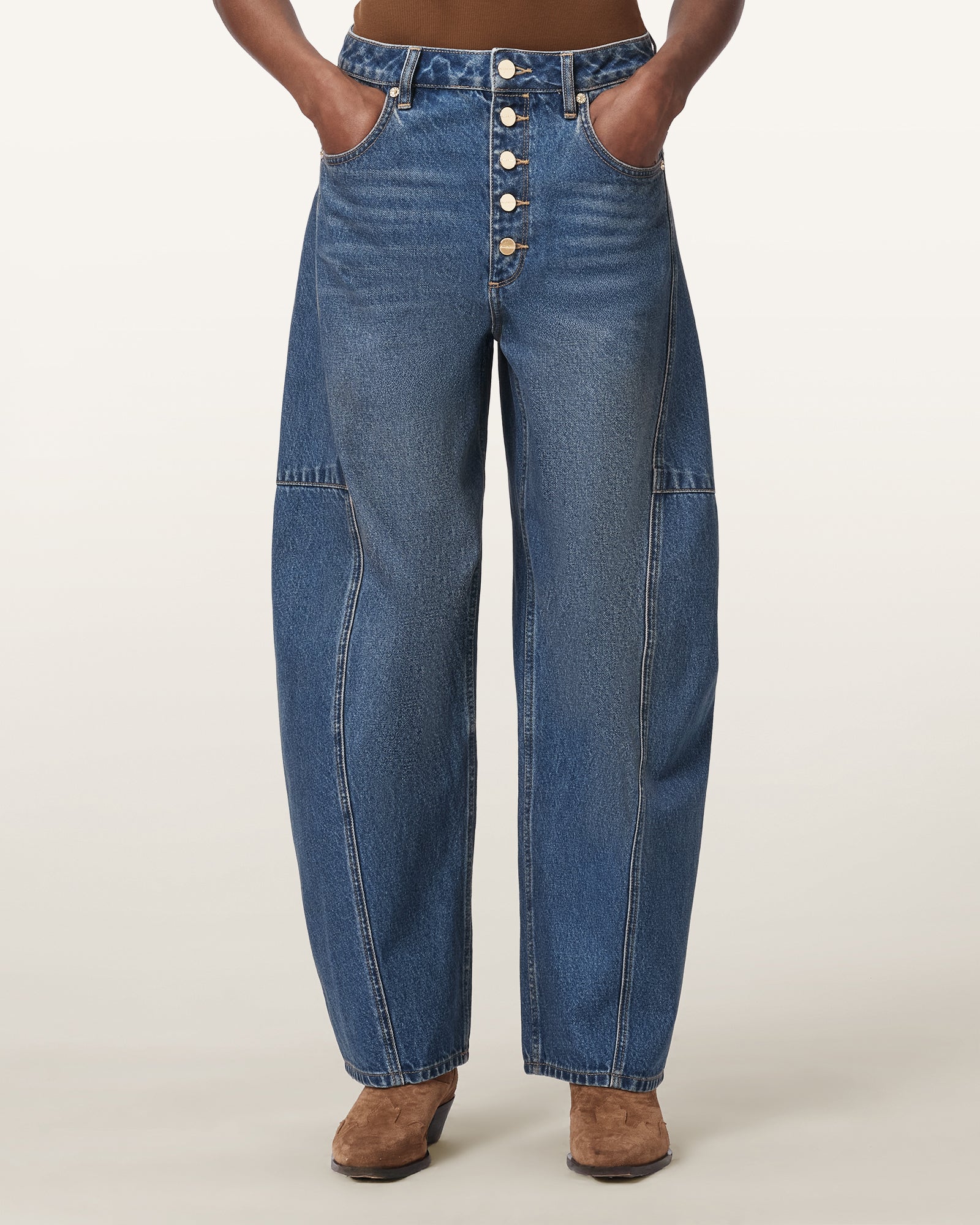 TINTED INDIGO Color Carter Button Jean from AllSaints