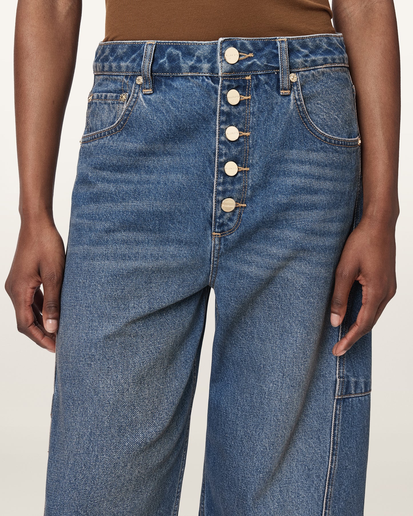TINTED INDIGO Color Carter Button Jean from AllSaints