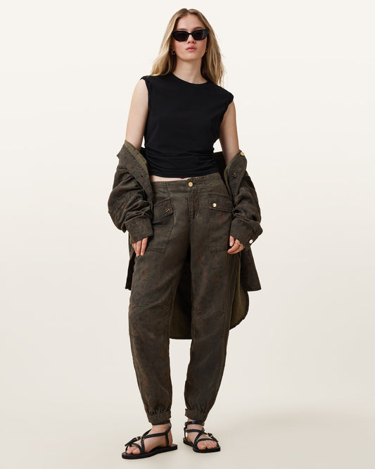 STYX LEO GREEN Color Val Trouser from AllSaints
