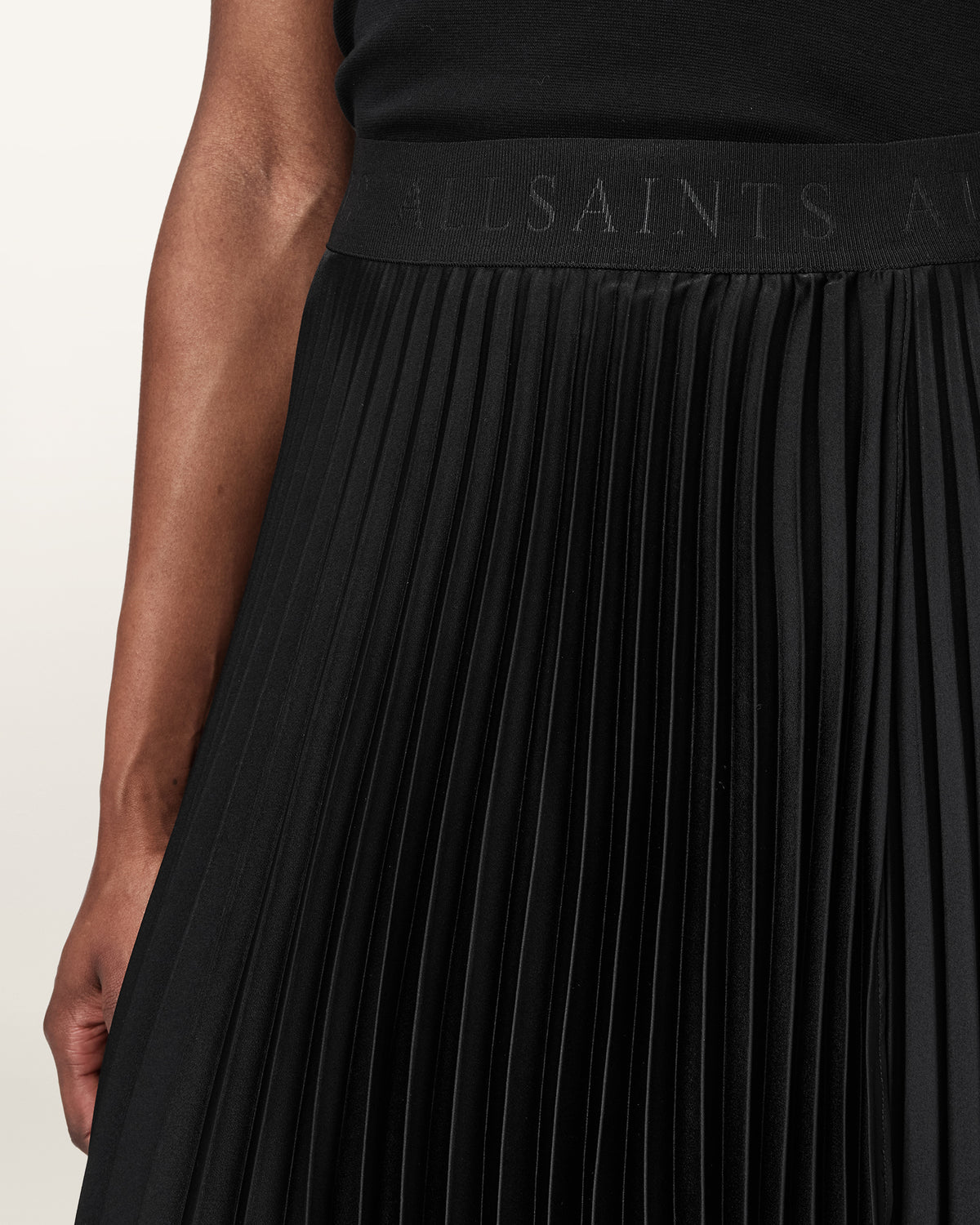 Black Color Elisa Pleated Skirt from AllSaints