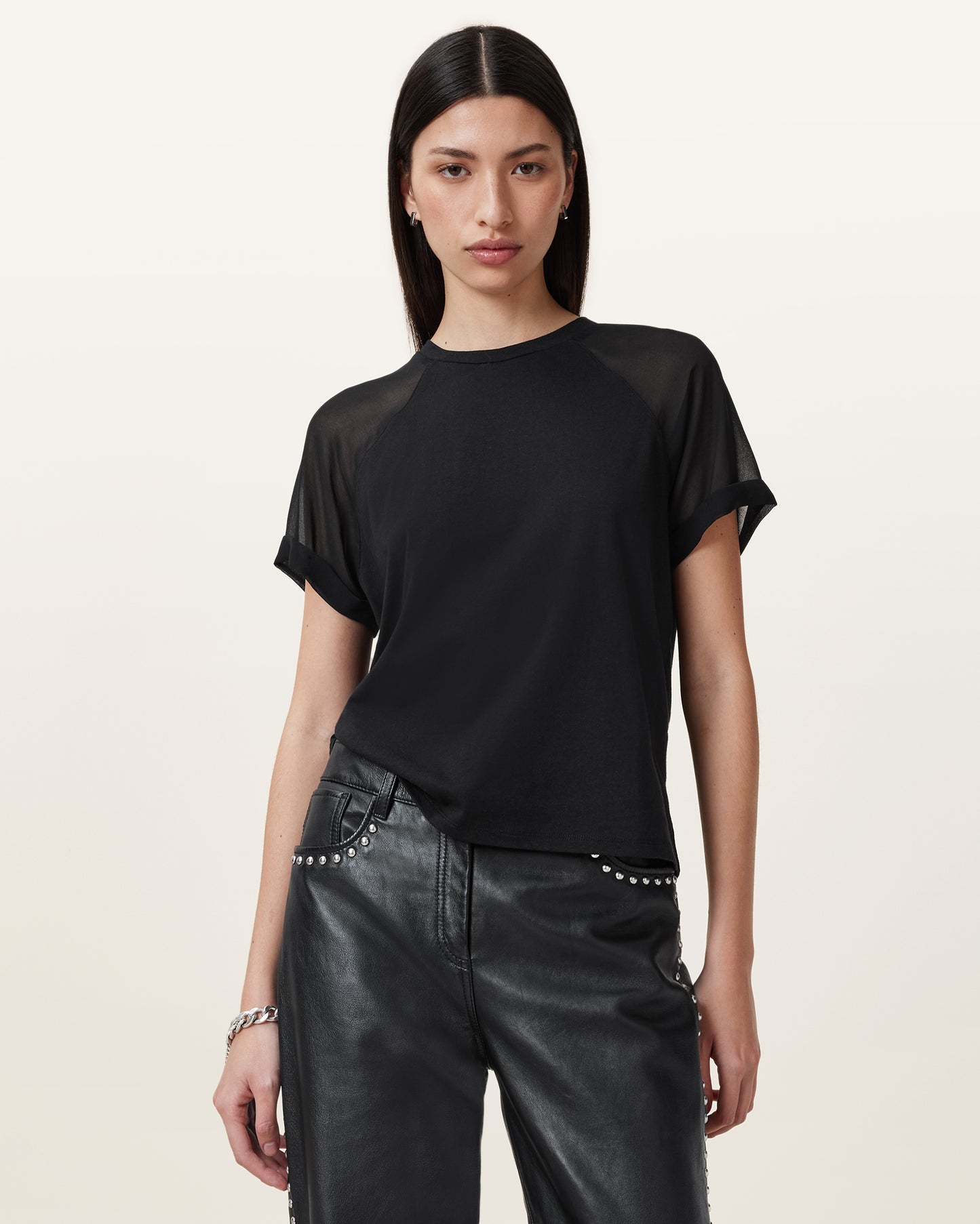 Black Color Annie Tee from AllSaints