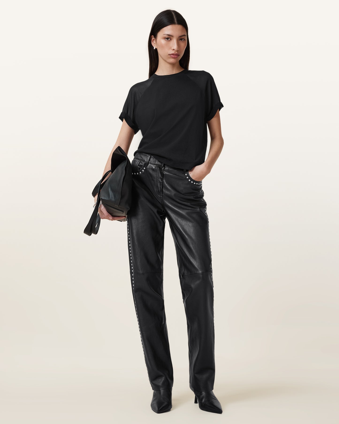 Black Color Annie Tee from AllSaints