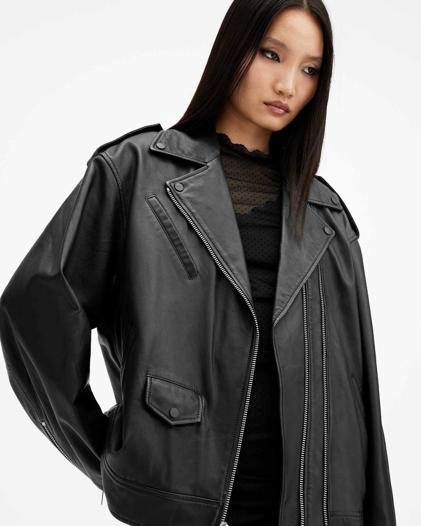 Daylen Leather Biker