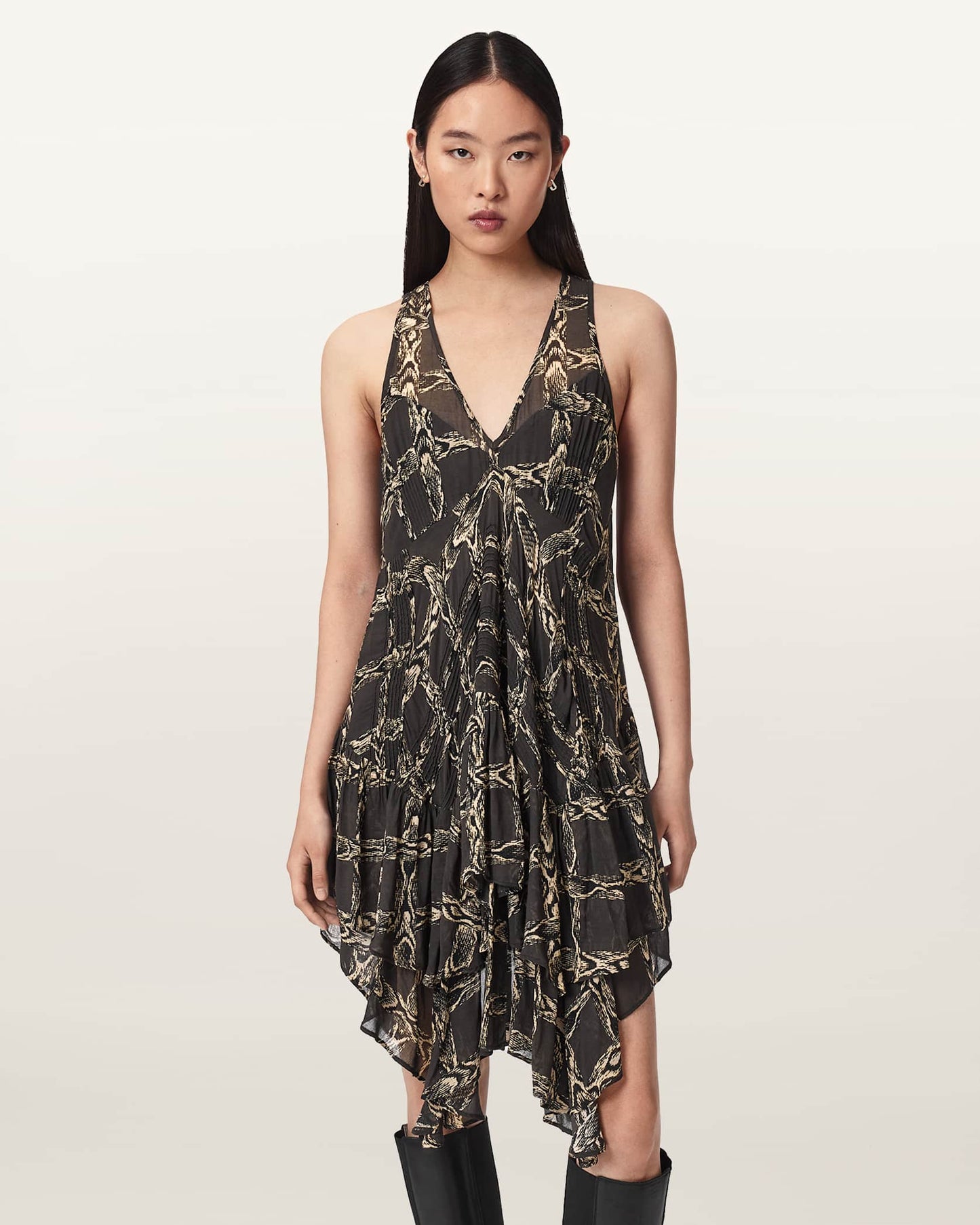 SERPENS BLACK Color Gretel Dress from AllSaints