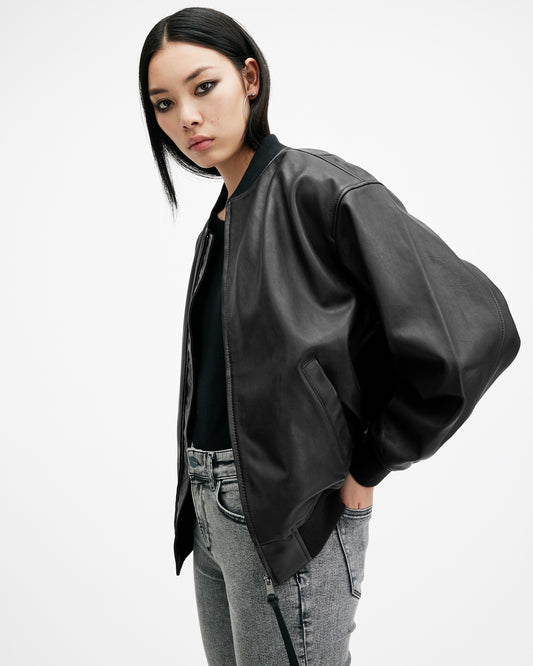 Belle Bomber Leather Jacket