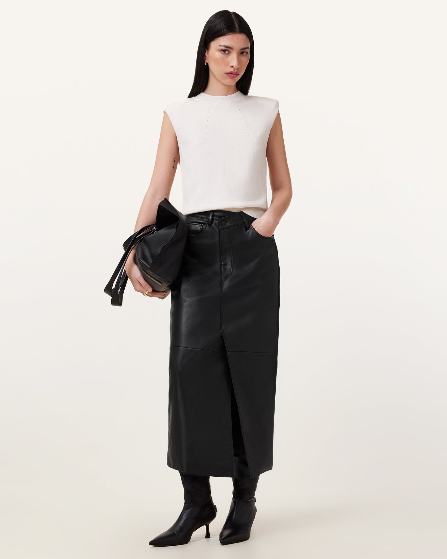 Black Color Eden Lea Skirt from AllSaints