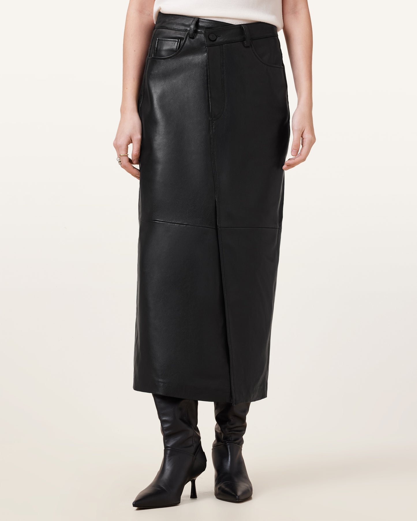 Black Color Eden Lea Skirt from AllSaints