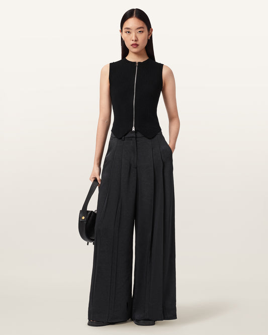 Black Color Poppy Satin Trouser from AllSaints