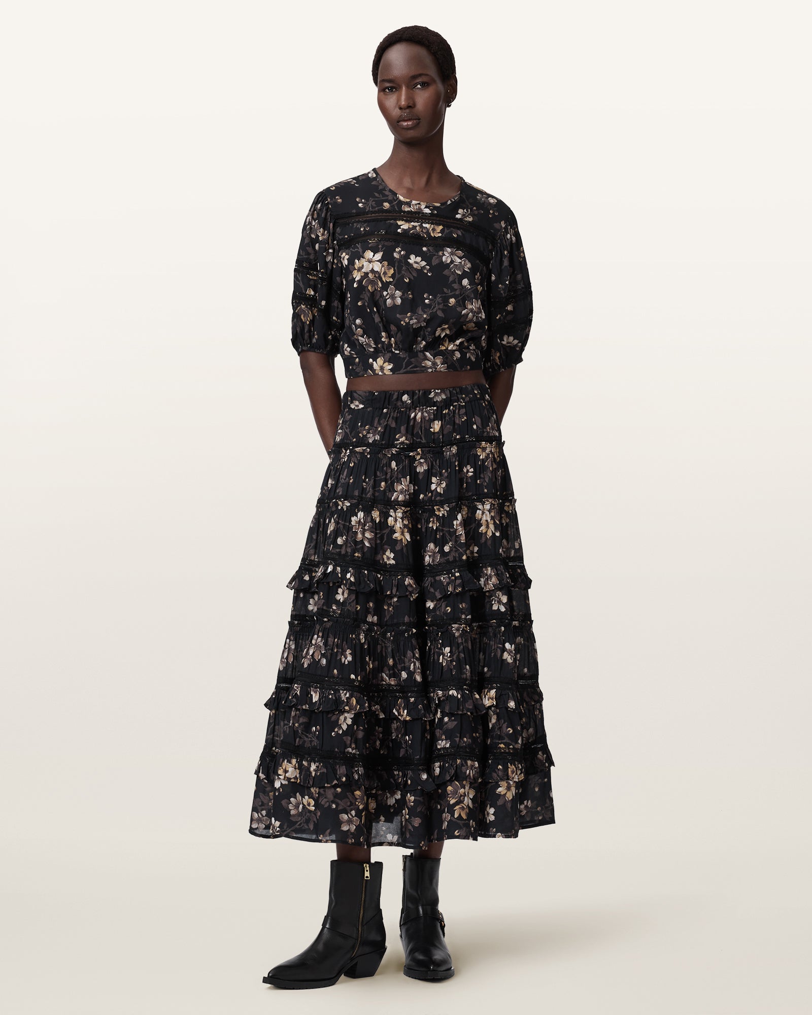 VINE BLACK Color Talia Skirt from AllSaints