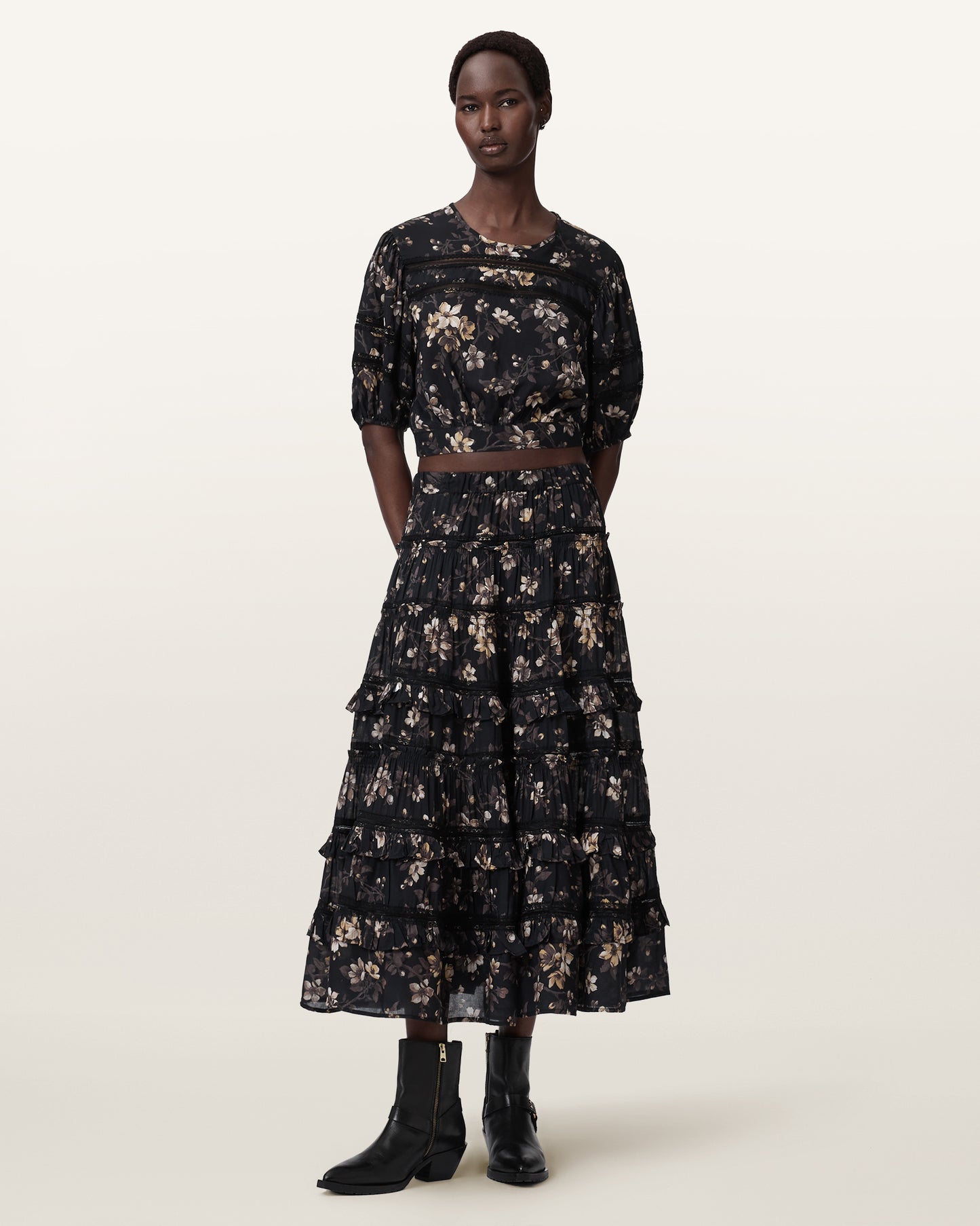 VINE BLACK Color Talia Skirt from AllSaints