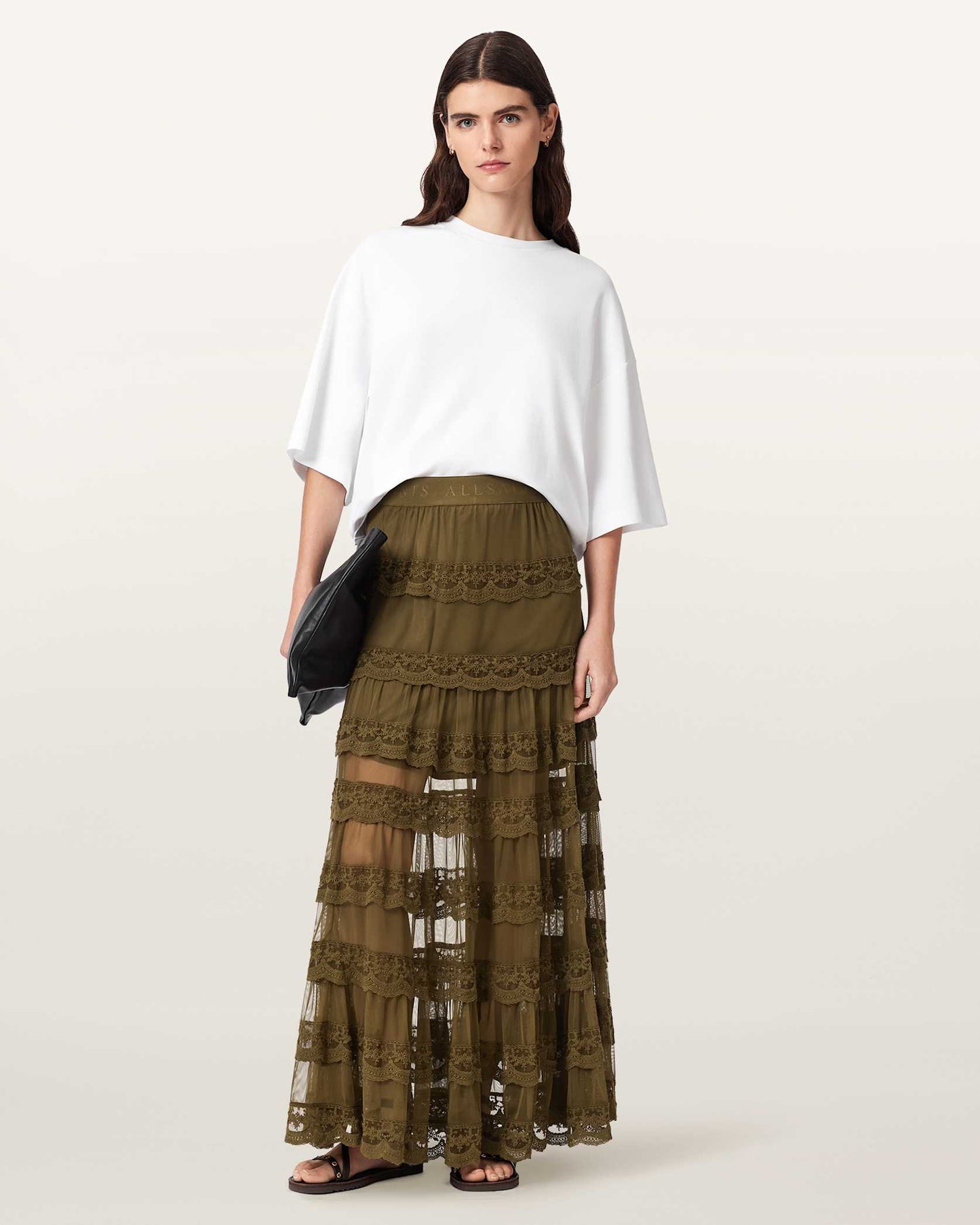 OLIVE KHAKI GREEN Color Maggie Skirt from AllSaints