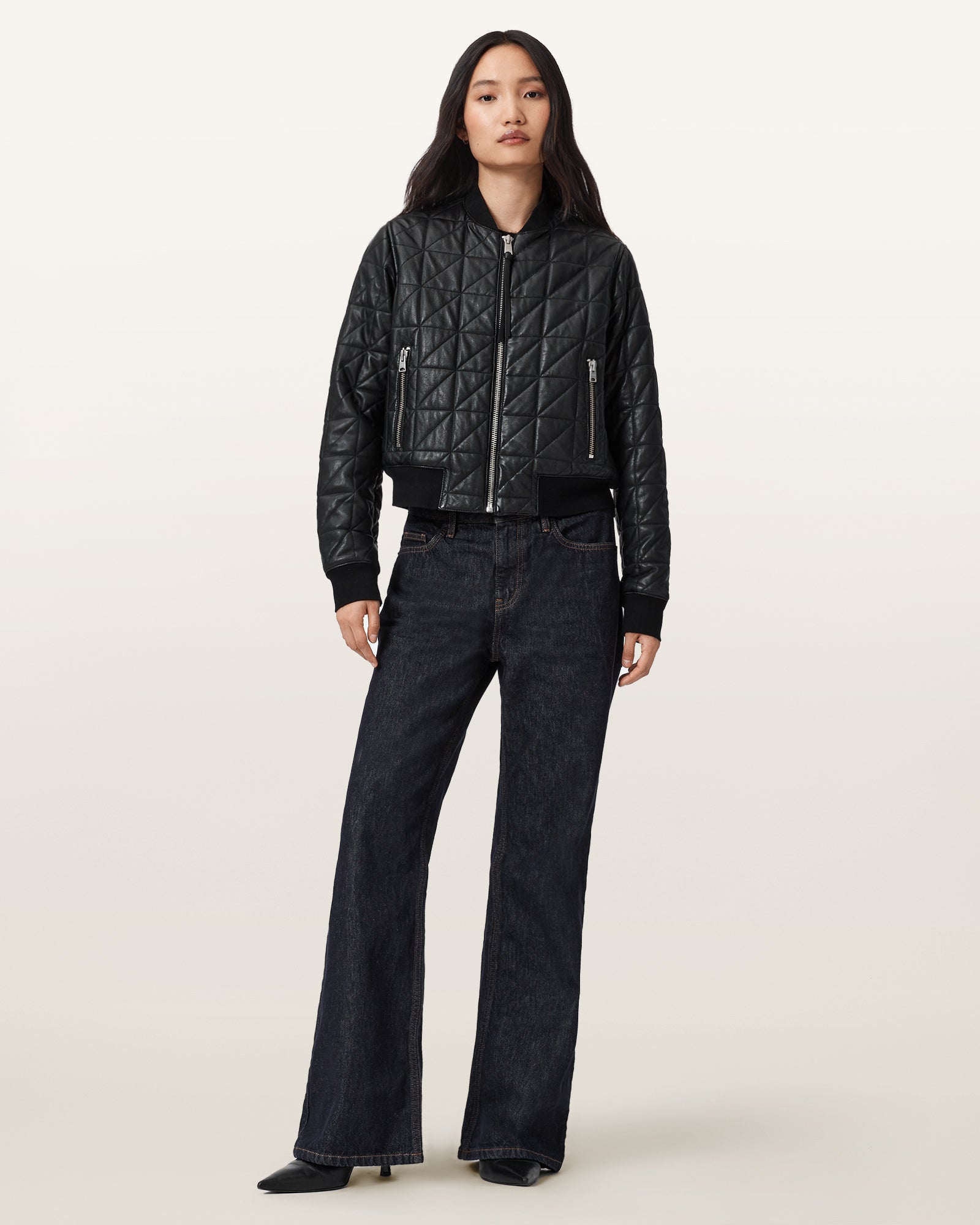 Carly Quilt Leather Bomber