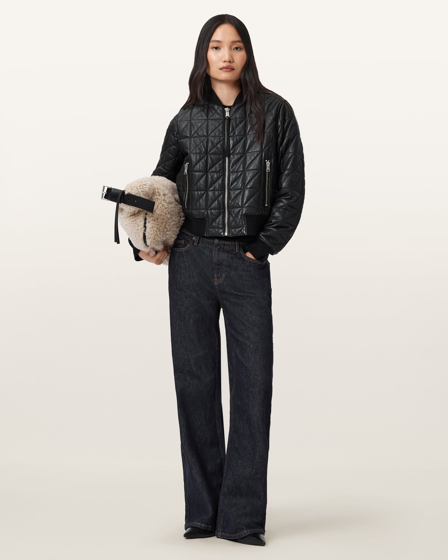 Carly Quilt Leather Bomber