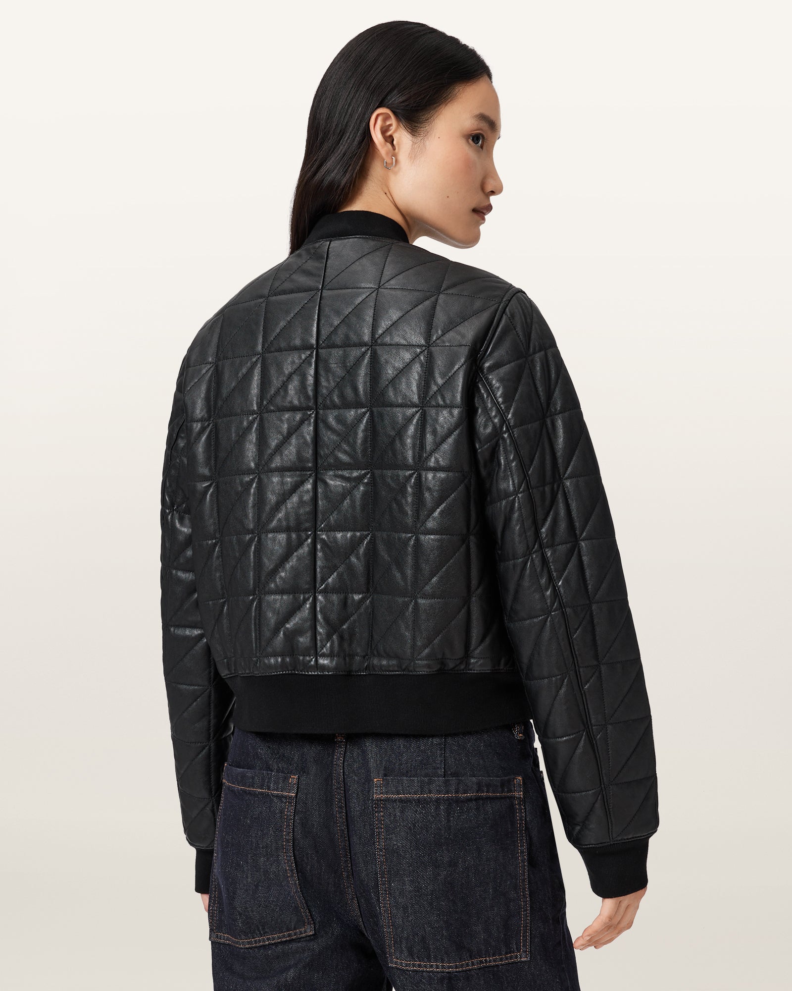 Carly Quilt Leather Bomber