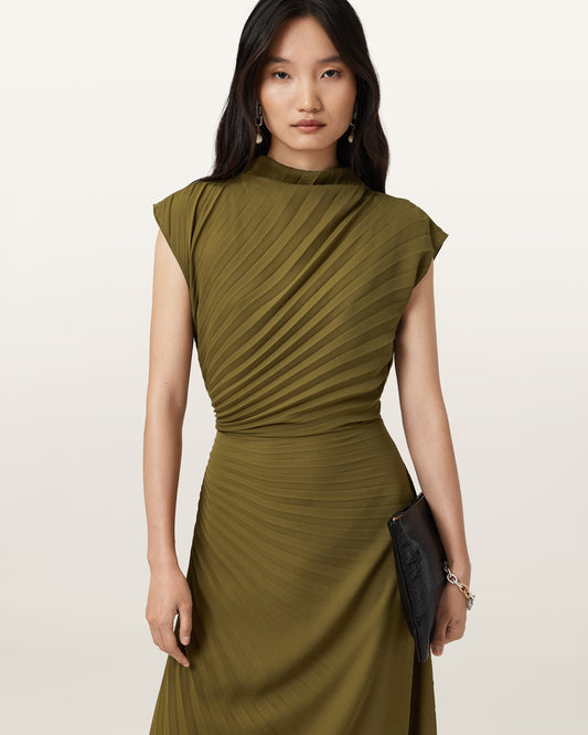 FANGO GREEN Color Rayanna Dress from AllSaints