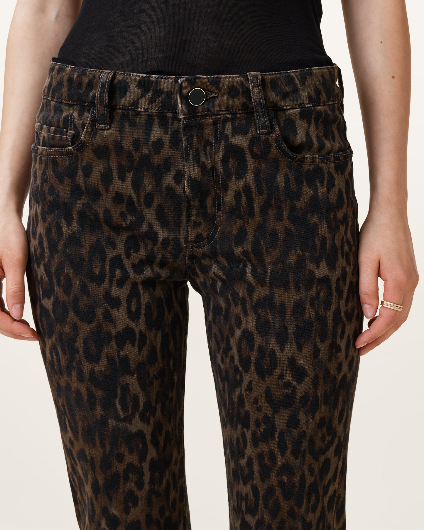 LEPPO BROWN Color Haldan Slim Bootcut Jean from AllSaints