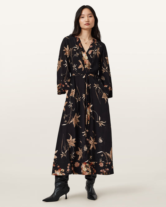 PETRA SEPIA BROWN Color Diana Dress from AllSaints