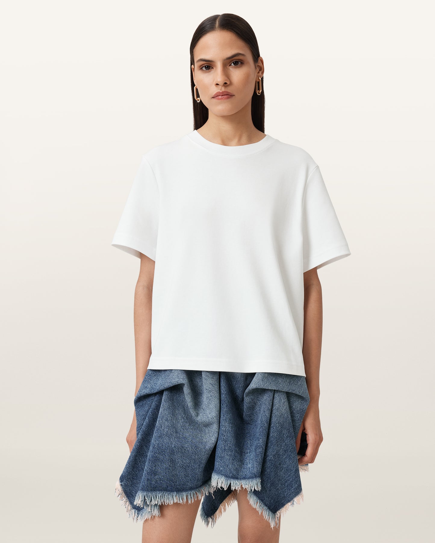 White Color Lisa Tee from AllSaints