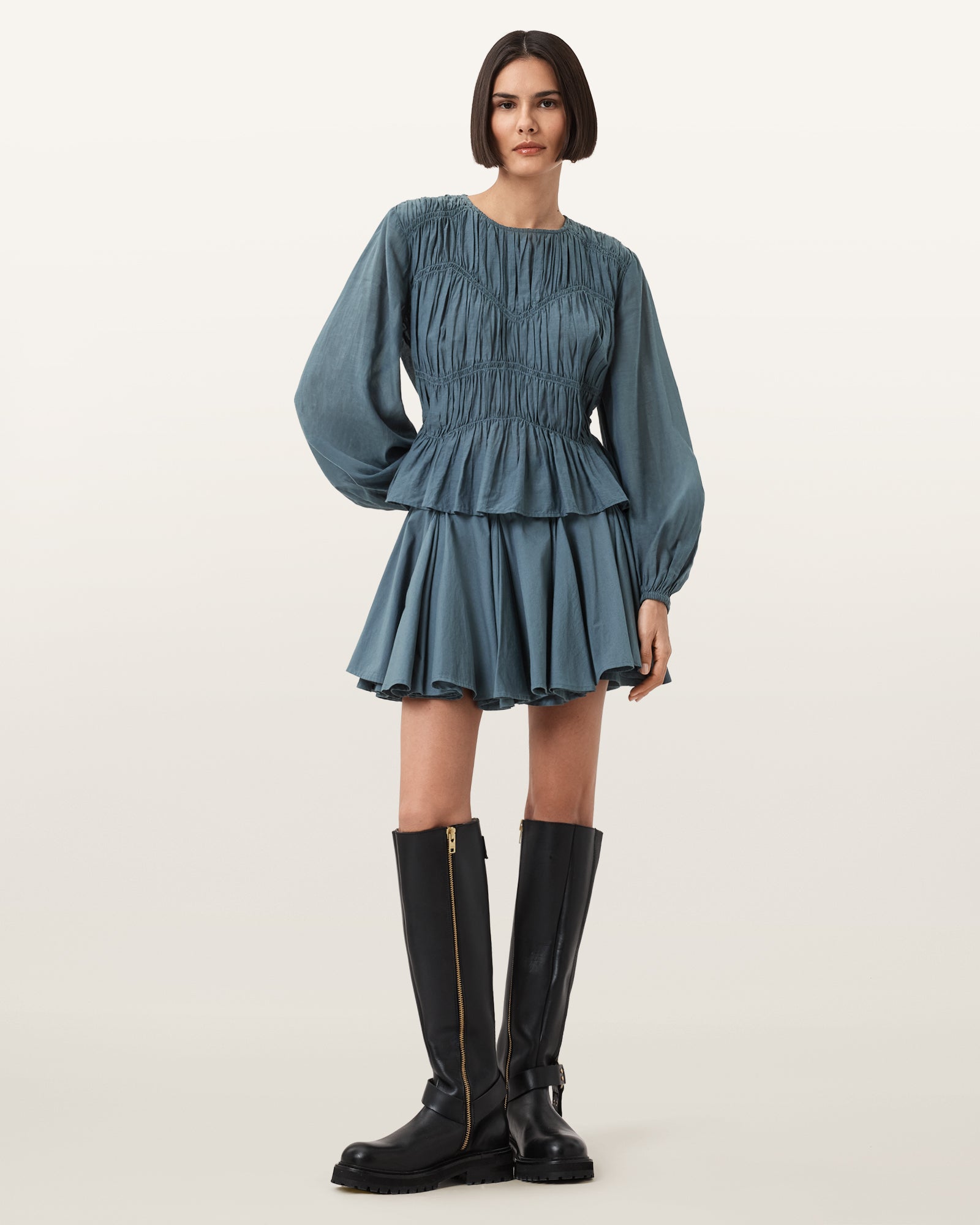 DARK SLATE BLUE Color Melani Top from AllSaints