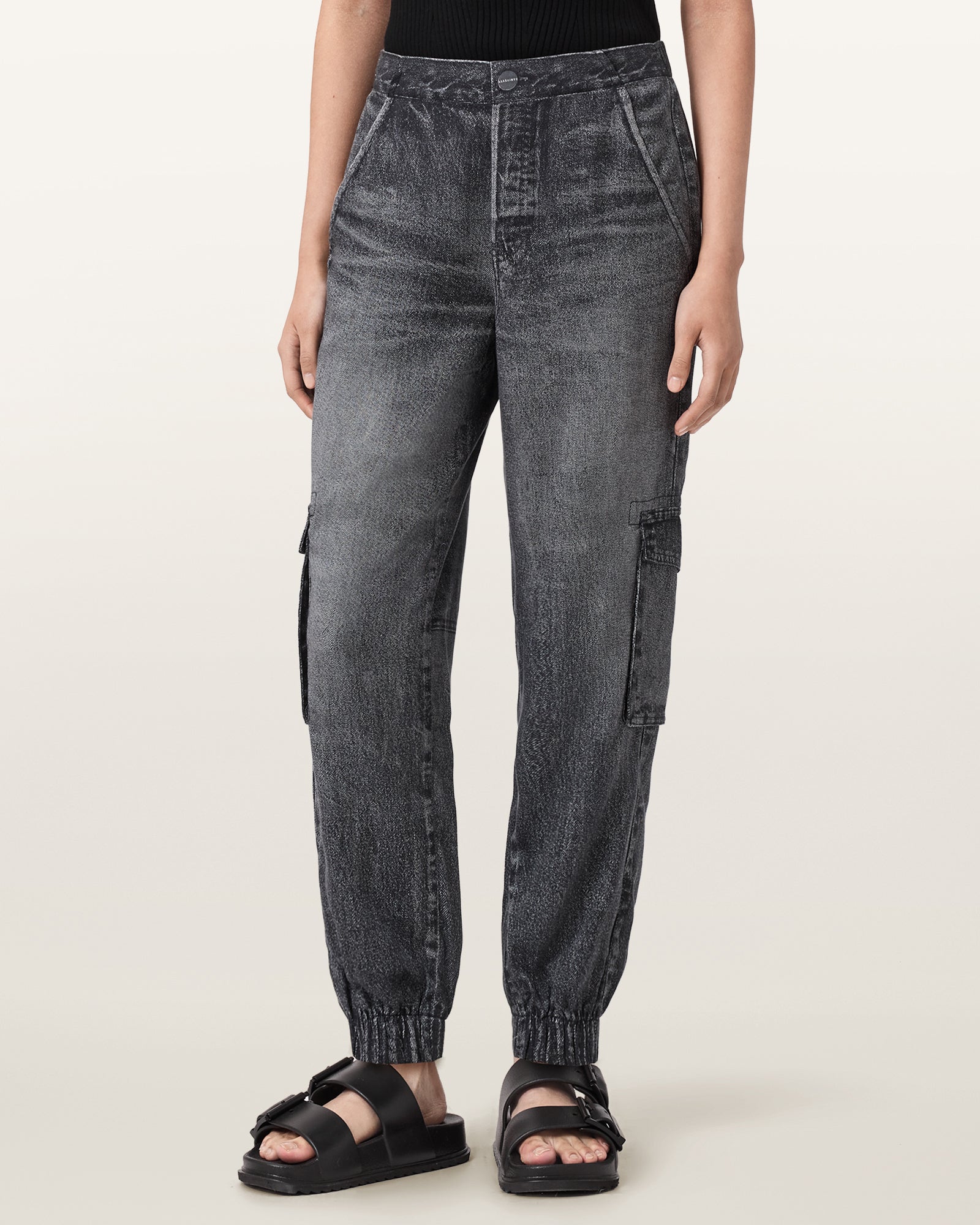 ILLUSION BLACK Color Selma Trouser from AllSaints