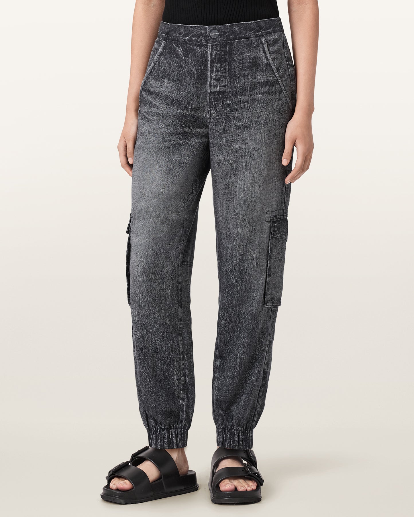 ILLUSION BLACK Color Selma Trouser from AllSaints