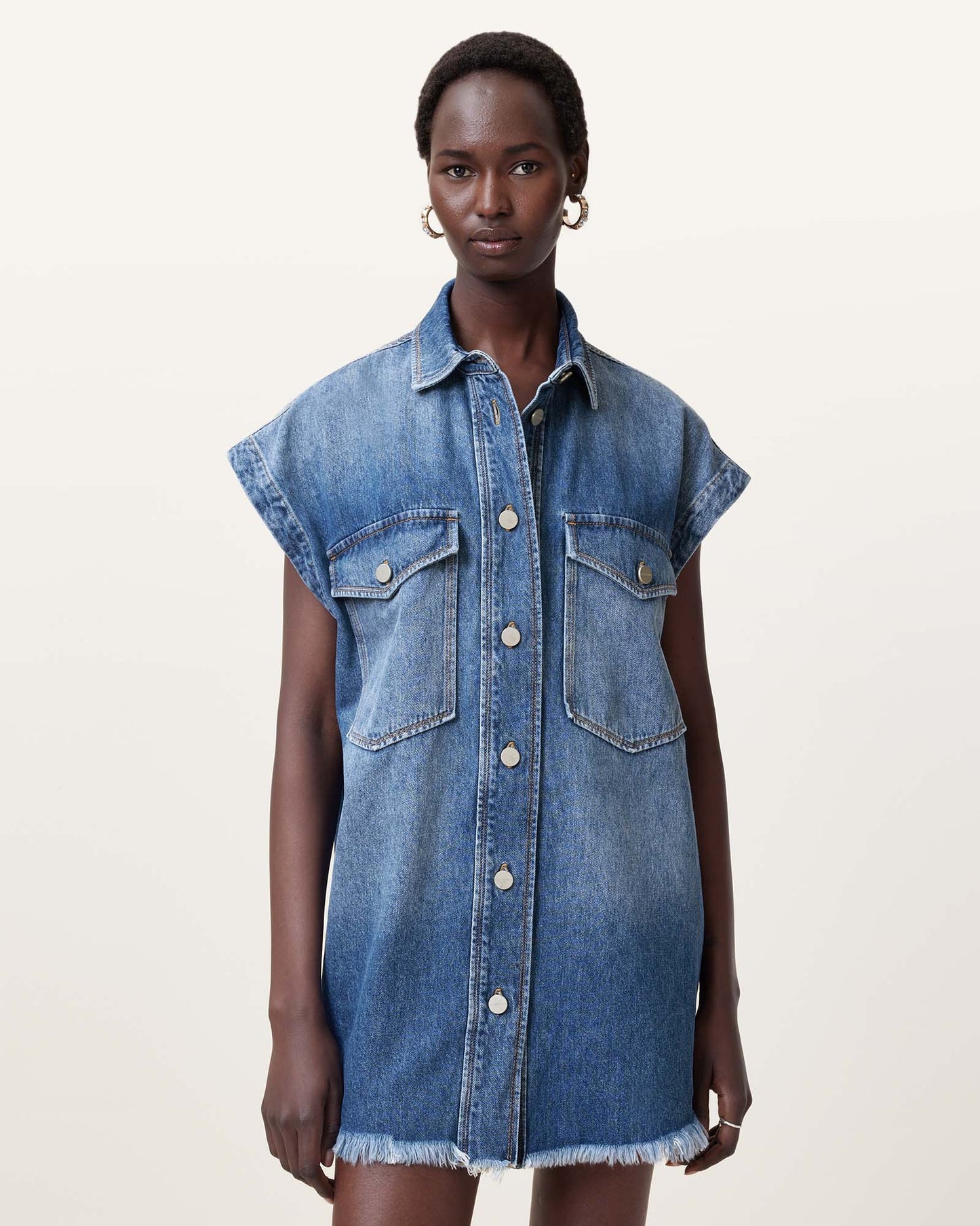 Faye Oversized Denim Shacket Dress