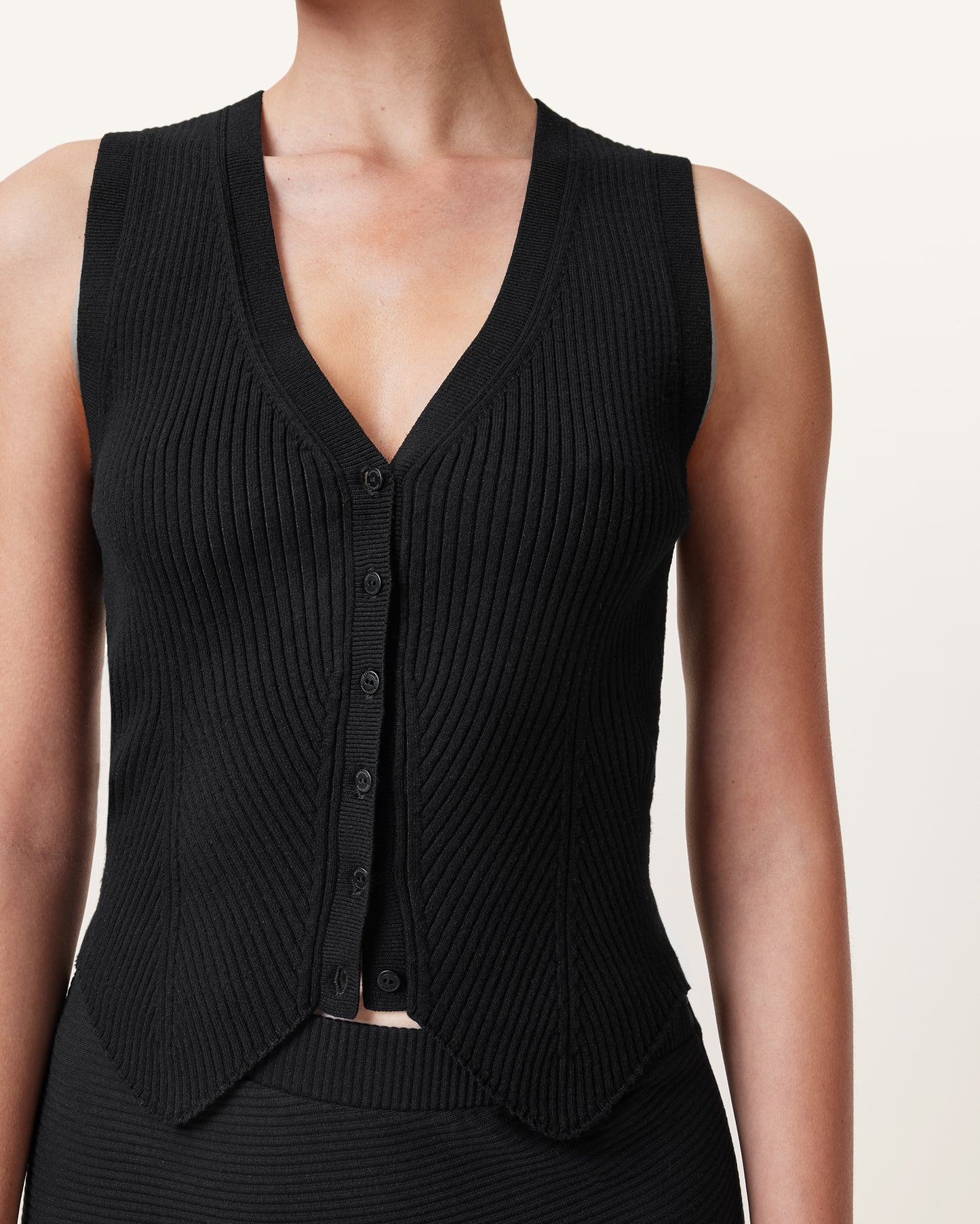 Black Color Cruz Waistcoat from AllSaints