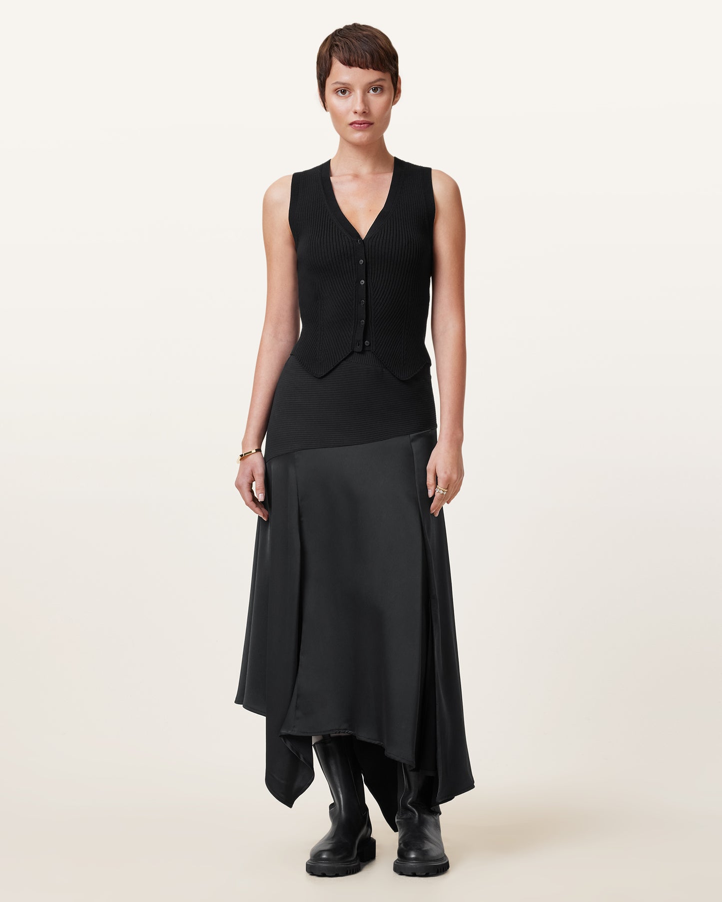 Black Color Cruz Waistcoat from AllSaints
