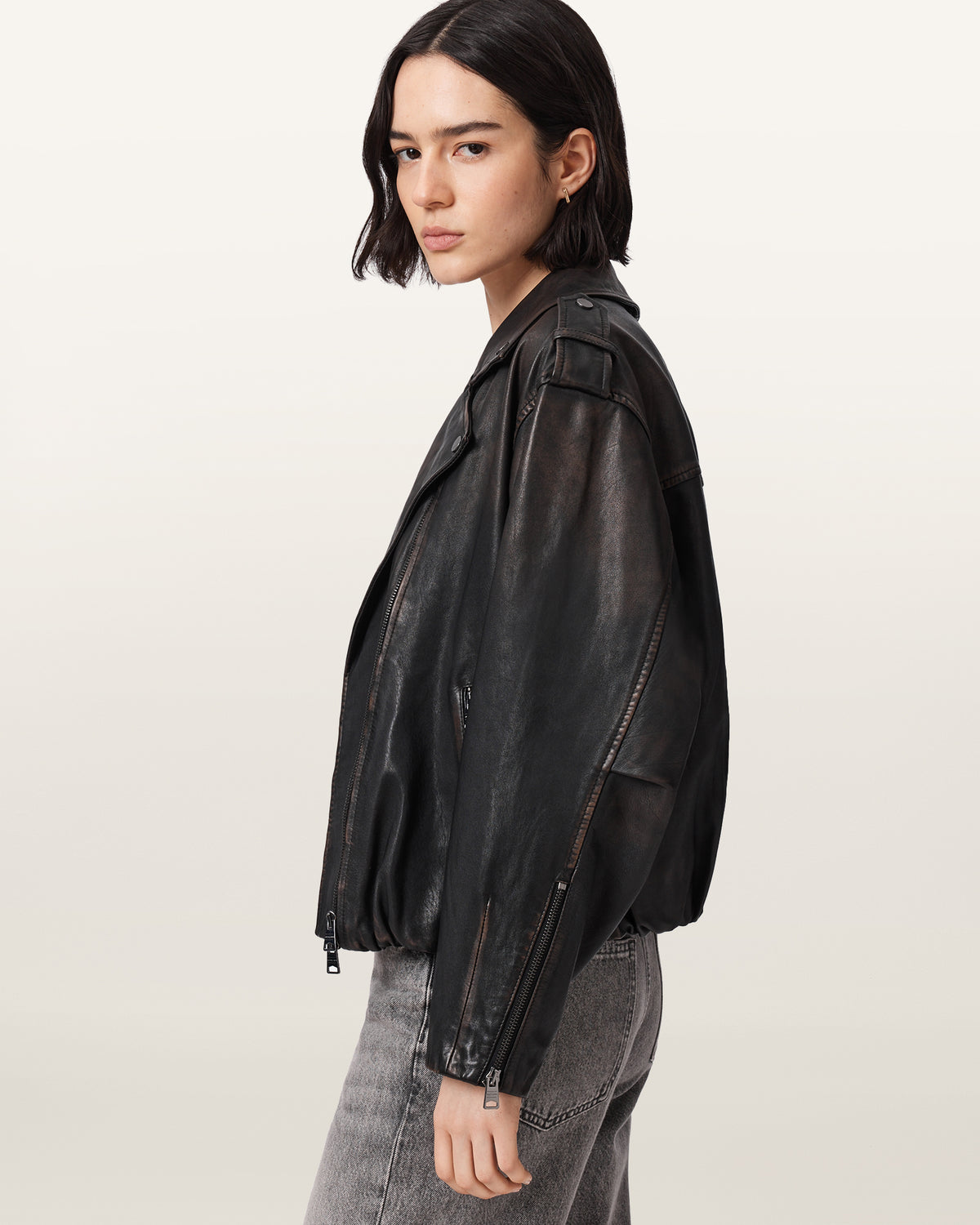 Samina Biker Leather Jacket