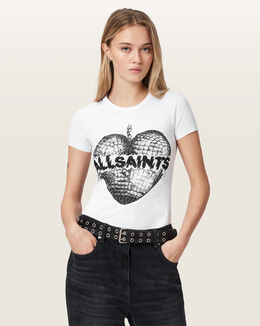 Optic White Color Reflect Stevie Tee from AllSaints
