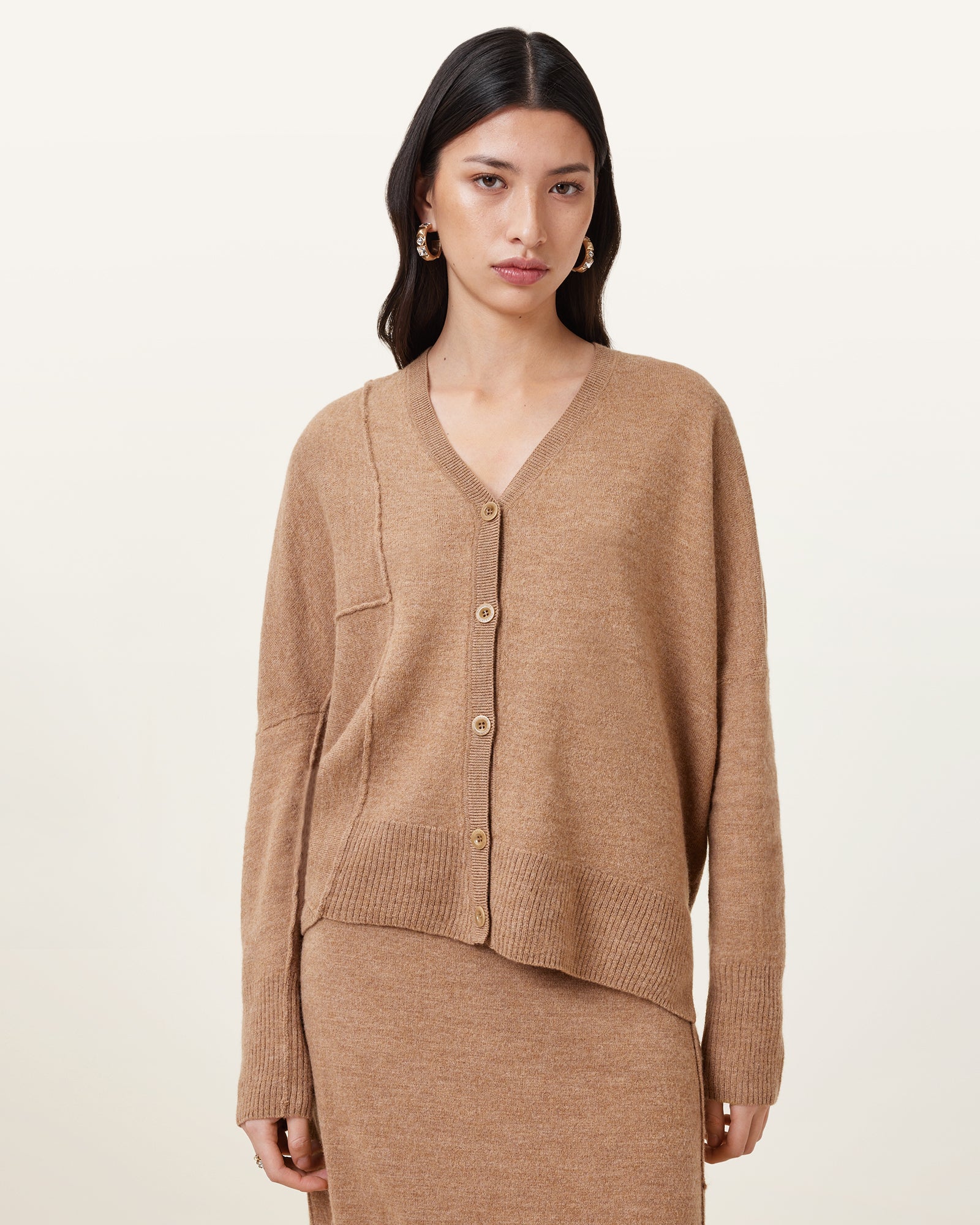 ICED COFFEE BROWN Color Antonia Cardigan from AllSaints