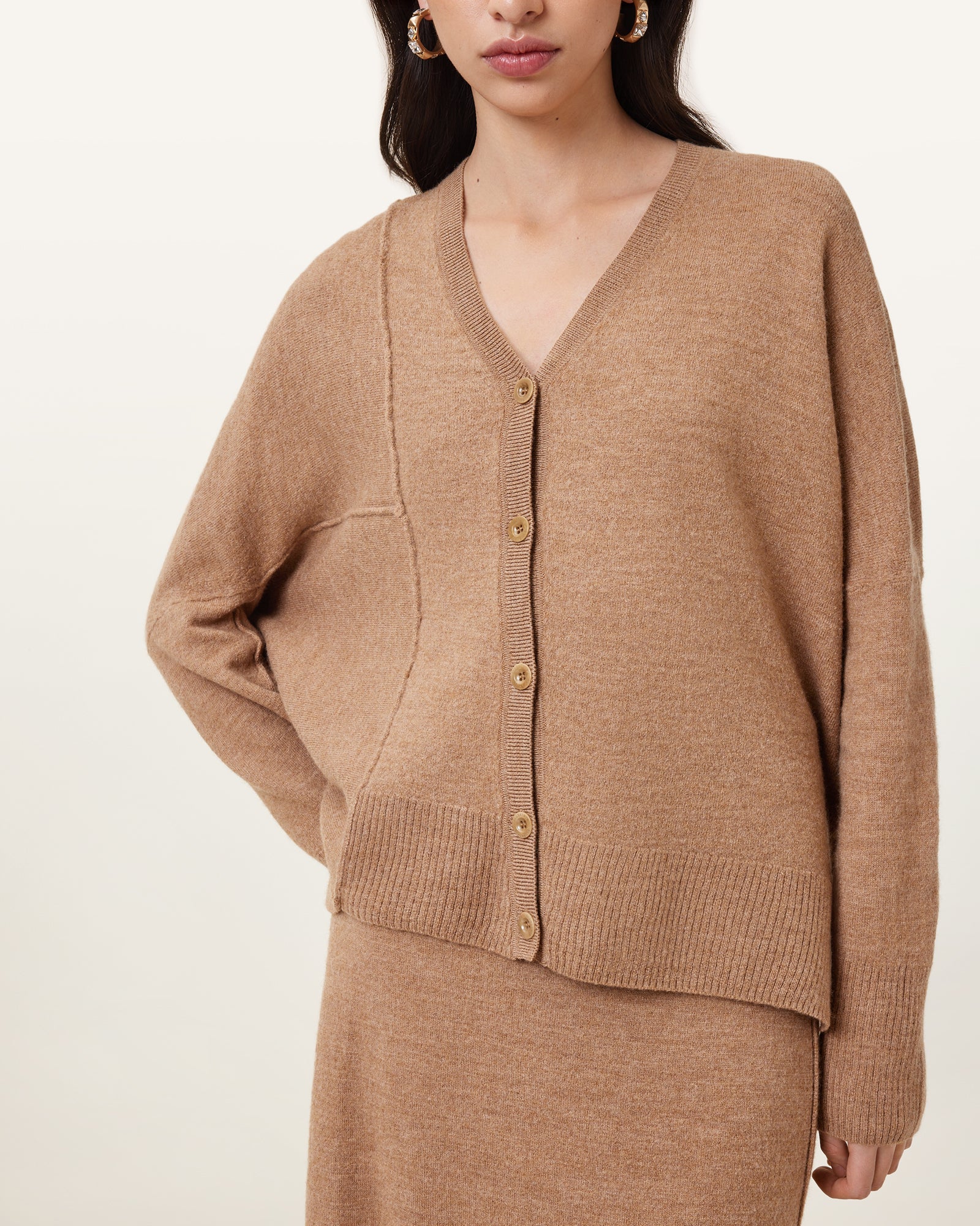 ICED COFFEE BROWN Color Antonia Cardigan from AllSaints