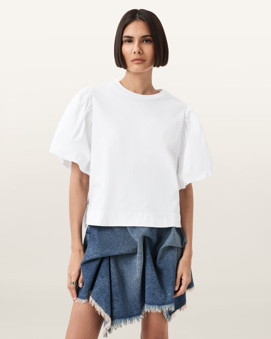 Optic White Color Jess Tee from AllSaints