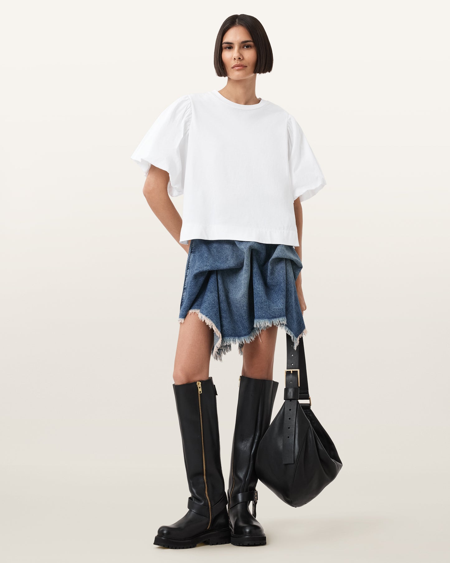 Optic White Color Jess Tee from AllSaints