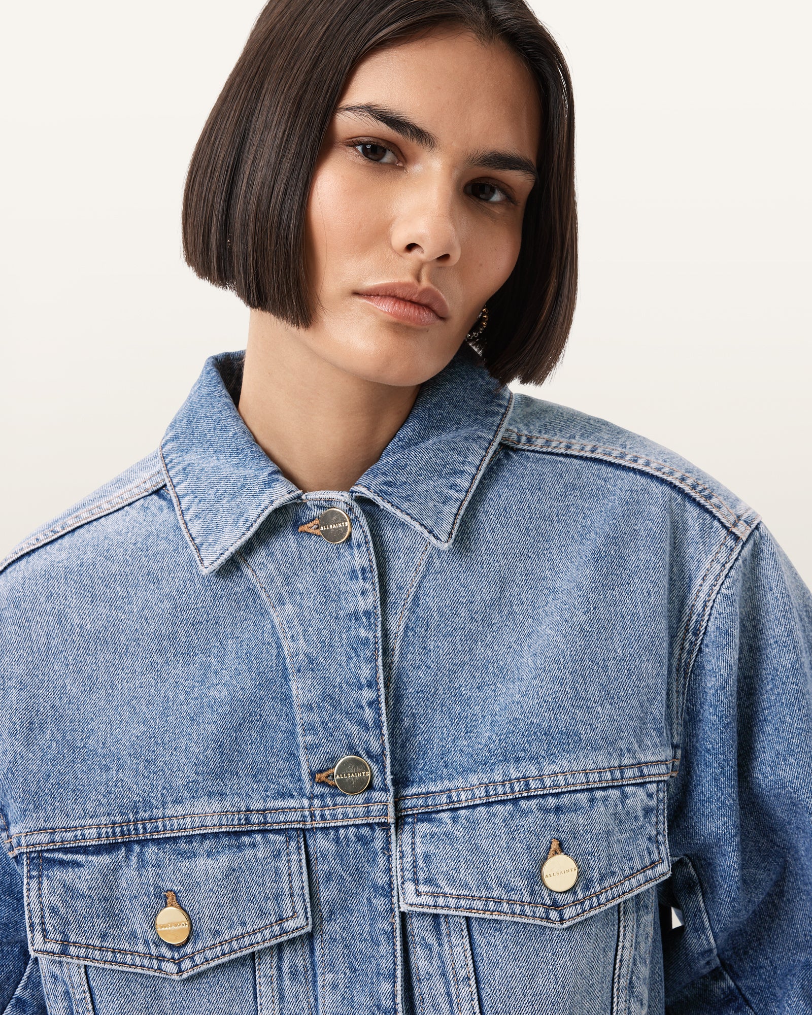 Mid Indigo Color Luca Denim Jacket from AllSaints