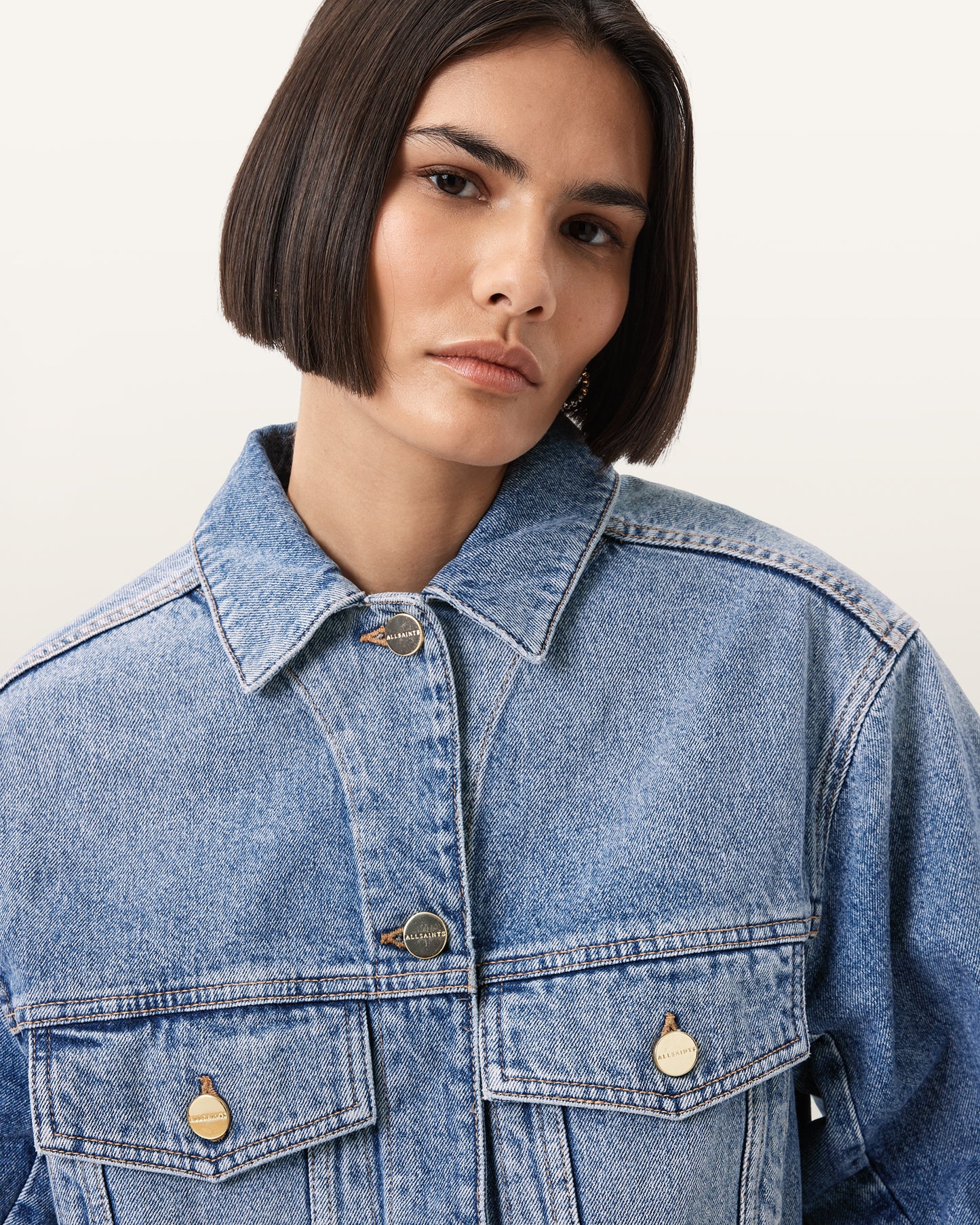 Mid Indigo Color Luca Denim Jacket from AllSaints