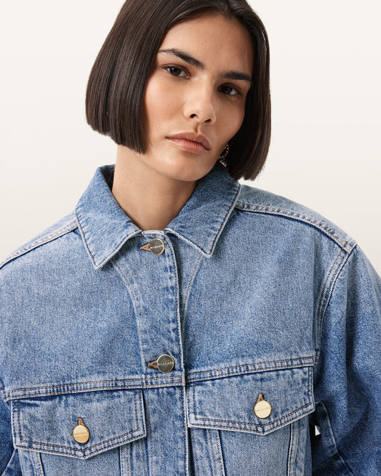 Mid Indigo Color Luca Denim Jacket from AllSaints