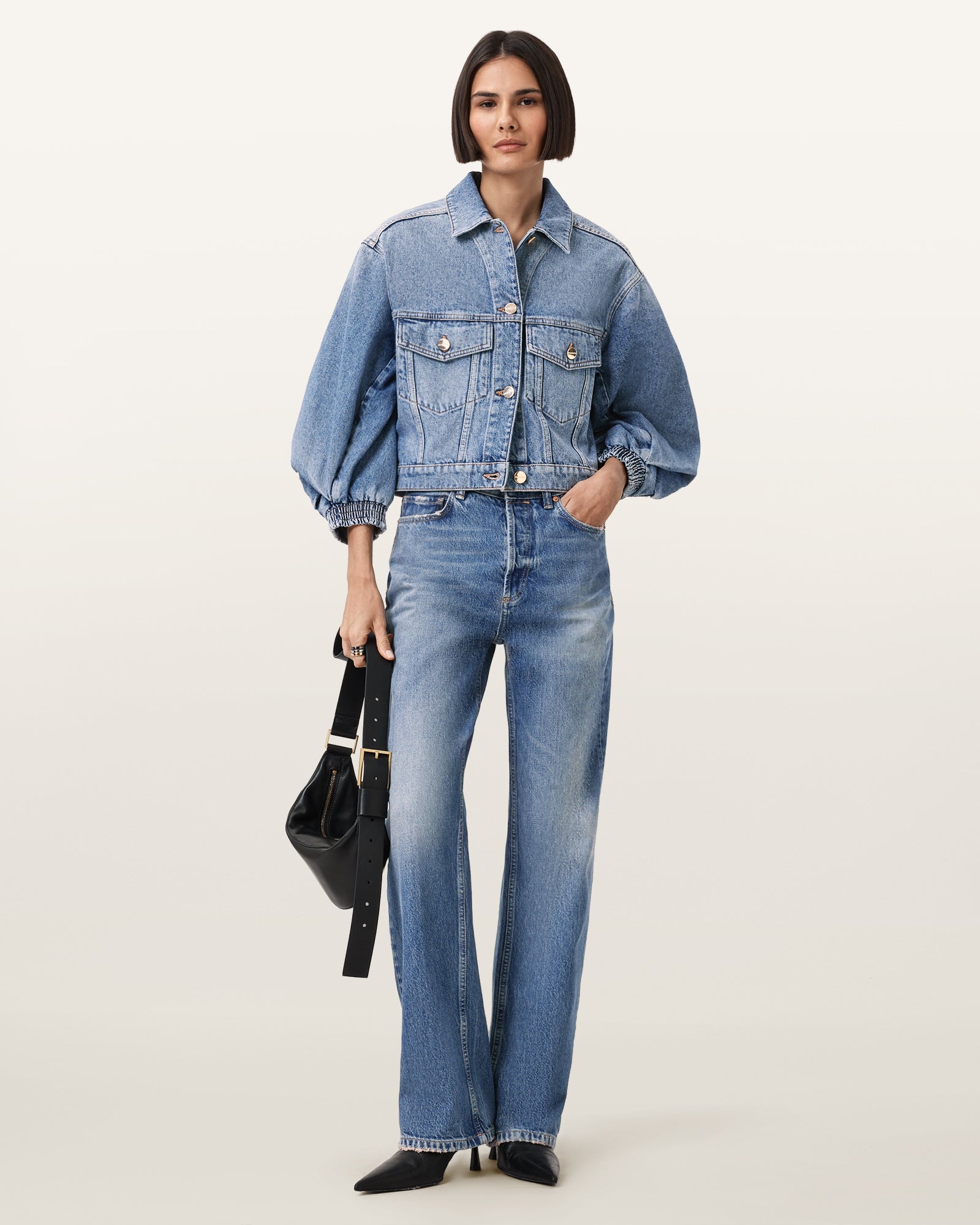Mid Indigo Color Luca Denim Jacket from AllSaints