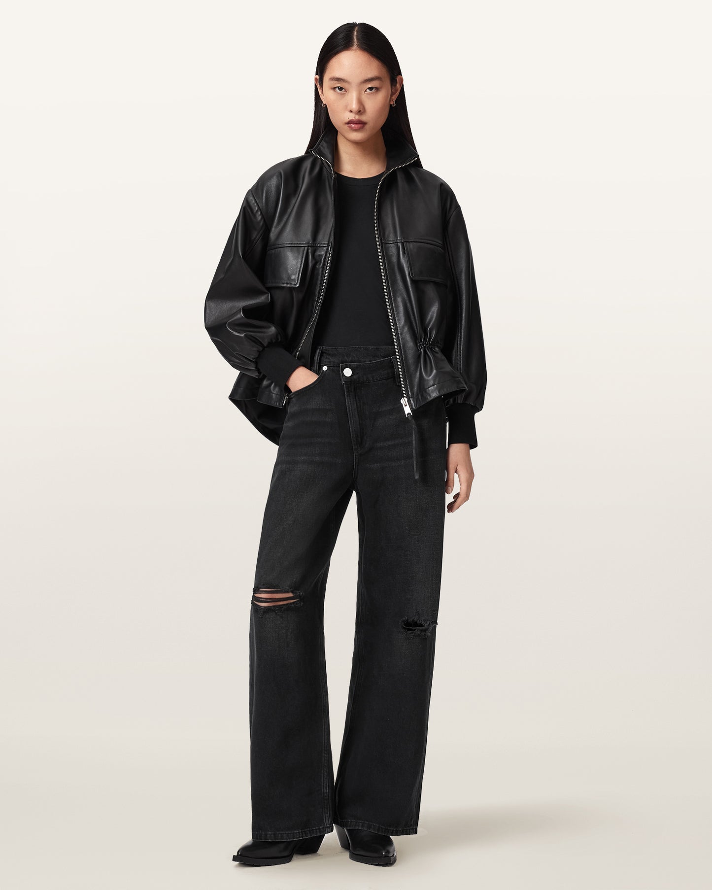 DESTROY BLACK Color Aki Crossover Jean from AllSaints