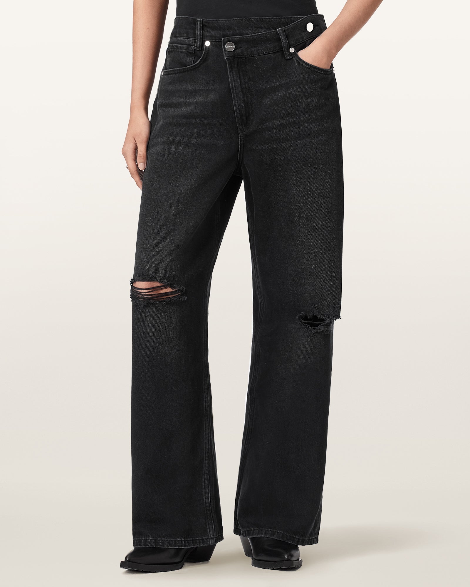 DESTROY BLACK Color Aki Crossover Jean from AllSaints